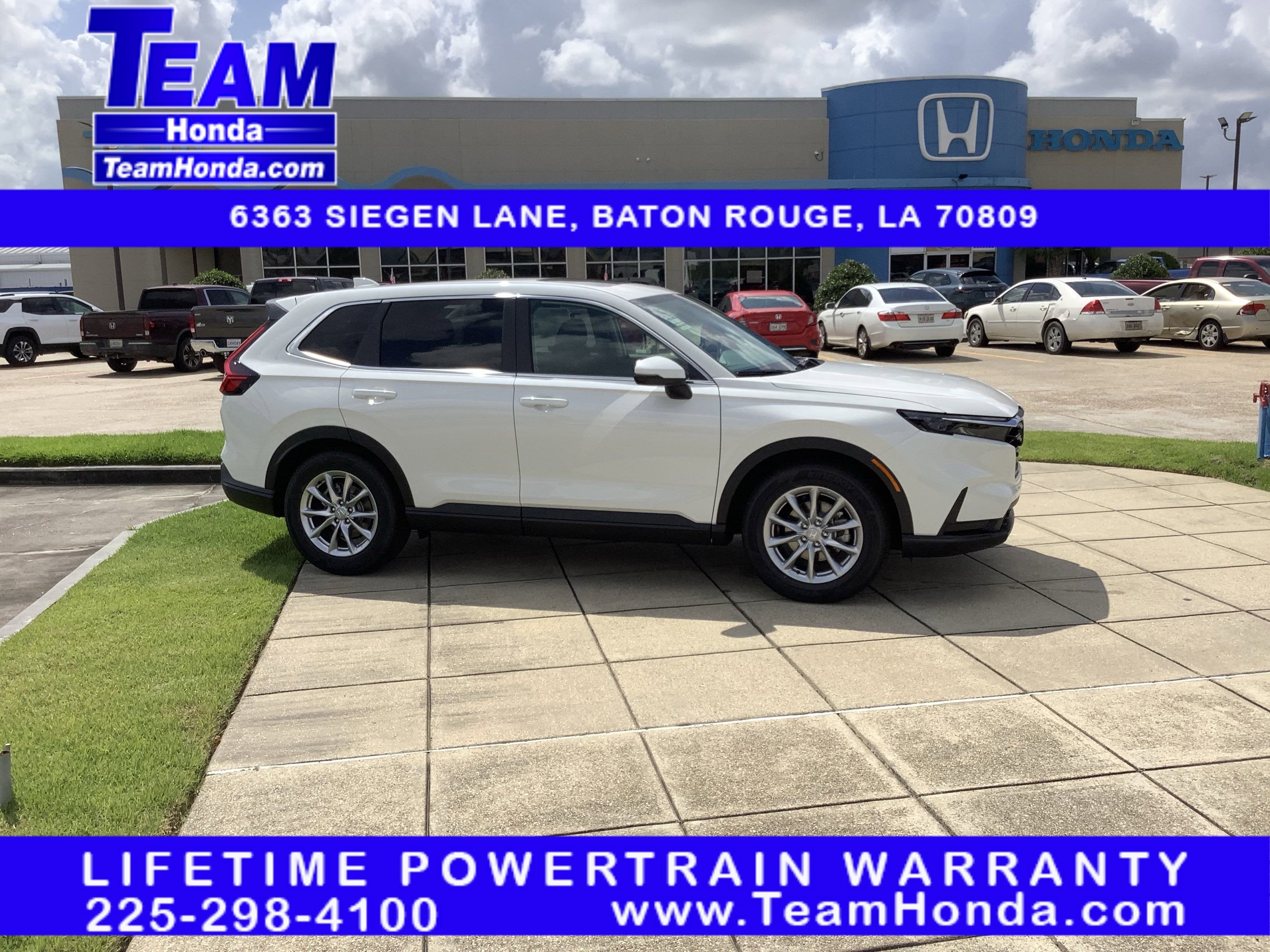 2026 Honda CR-V EX in Platinum White Pearl — front three-quarter view