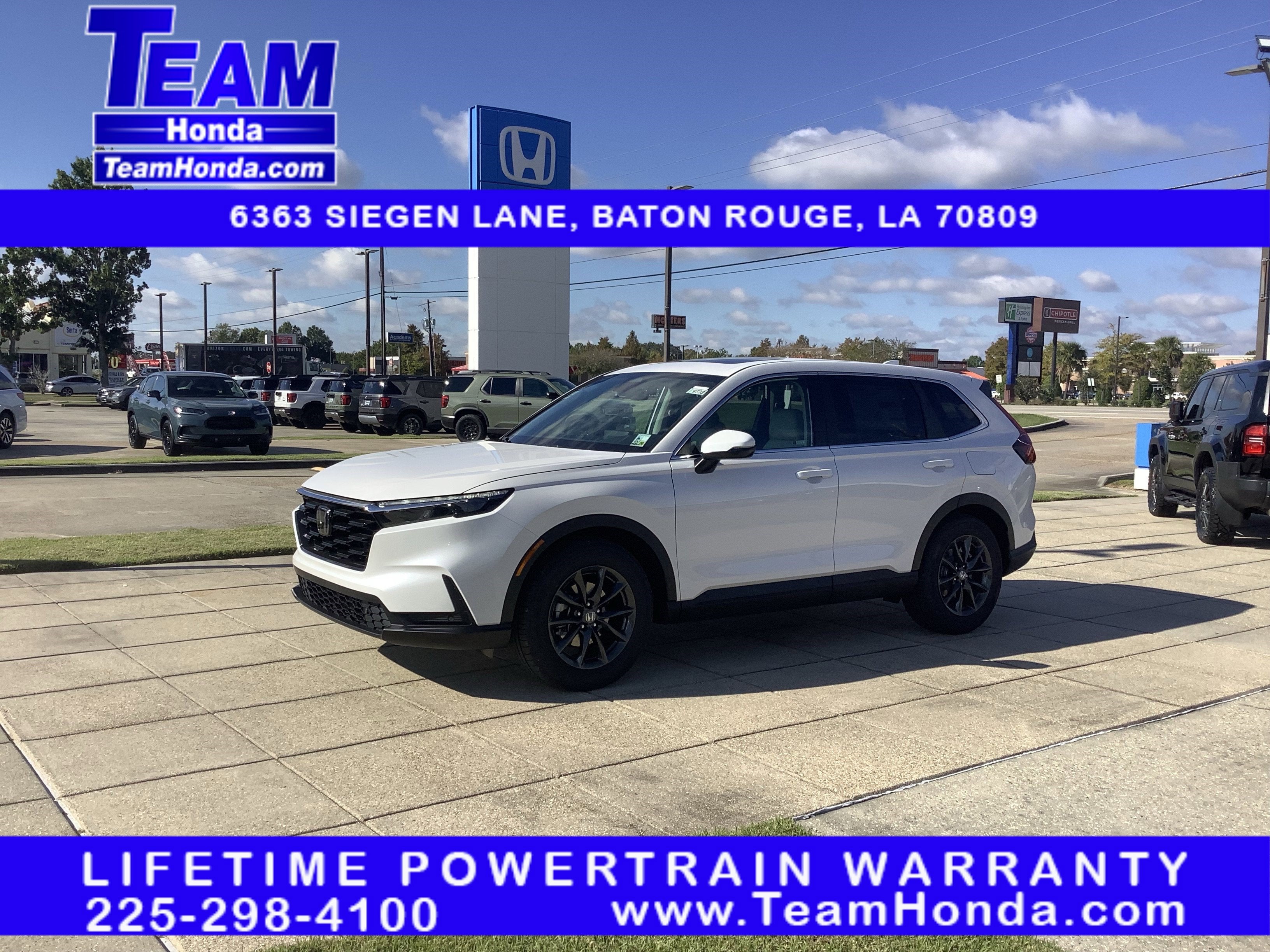 2026 Honda CR-V EX-L in Platinum White Pearl — front three-quarter view