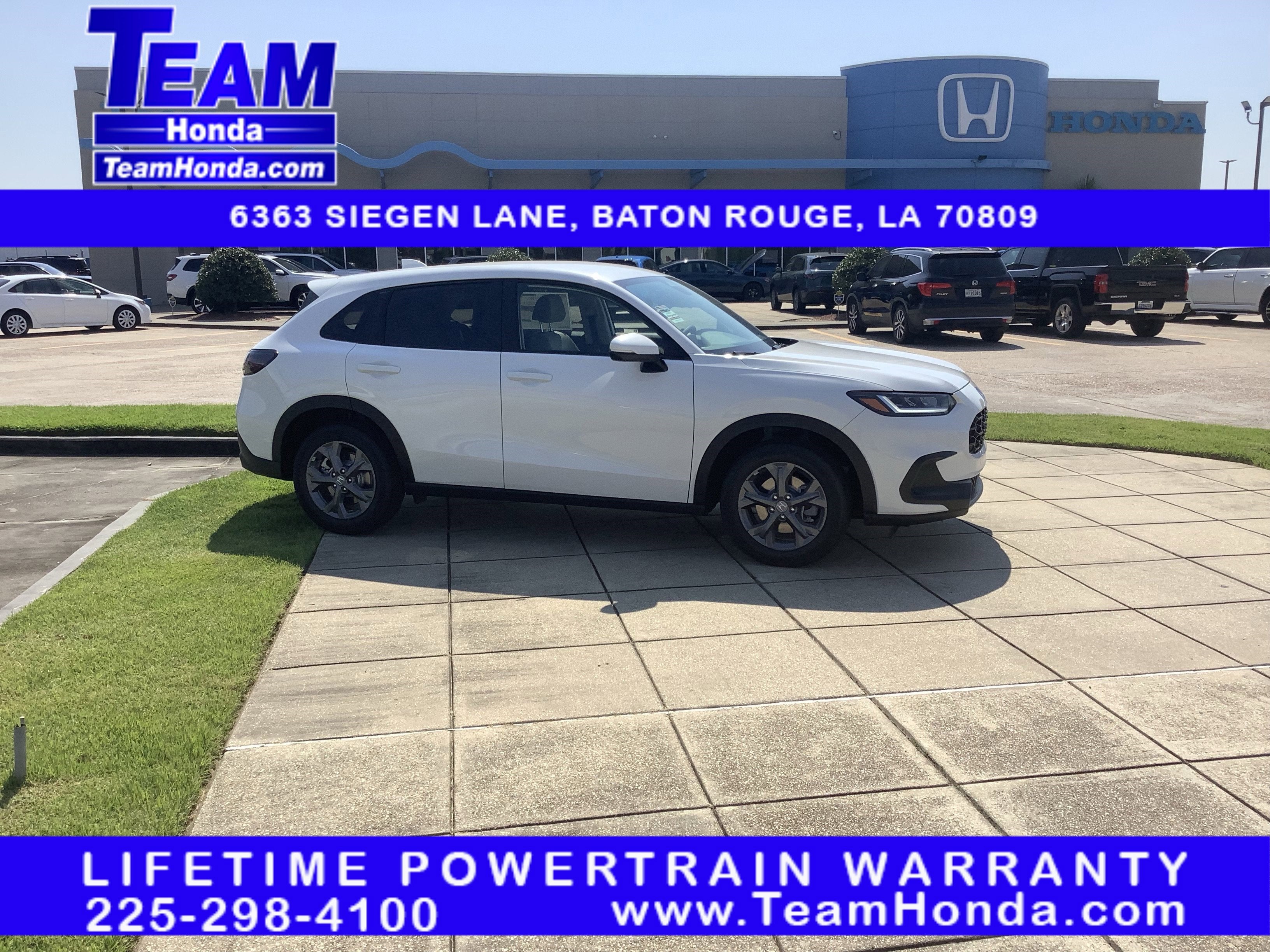 2026 Honda HR-V LX in Platinum White Pearl — front three-quarter view