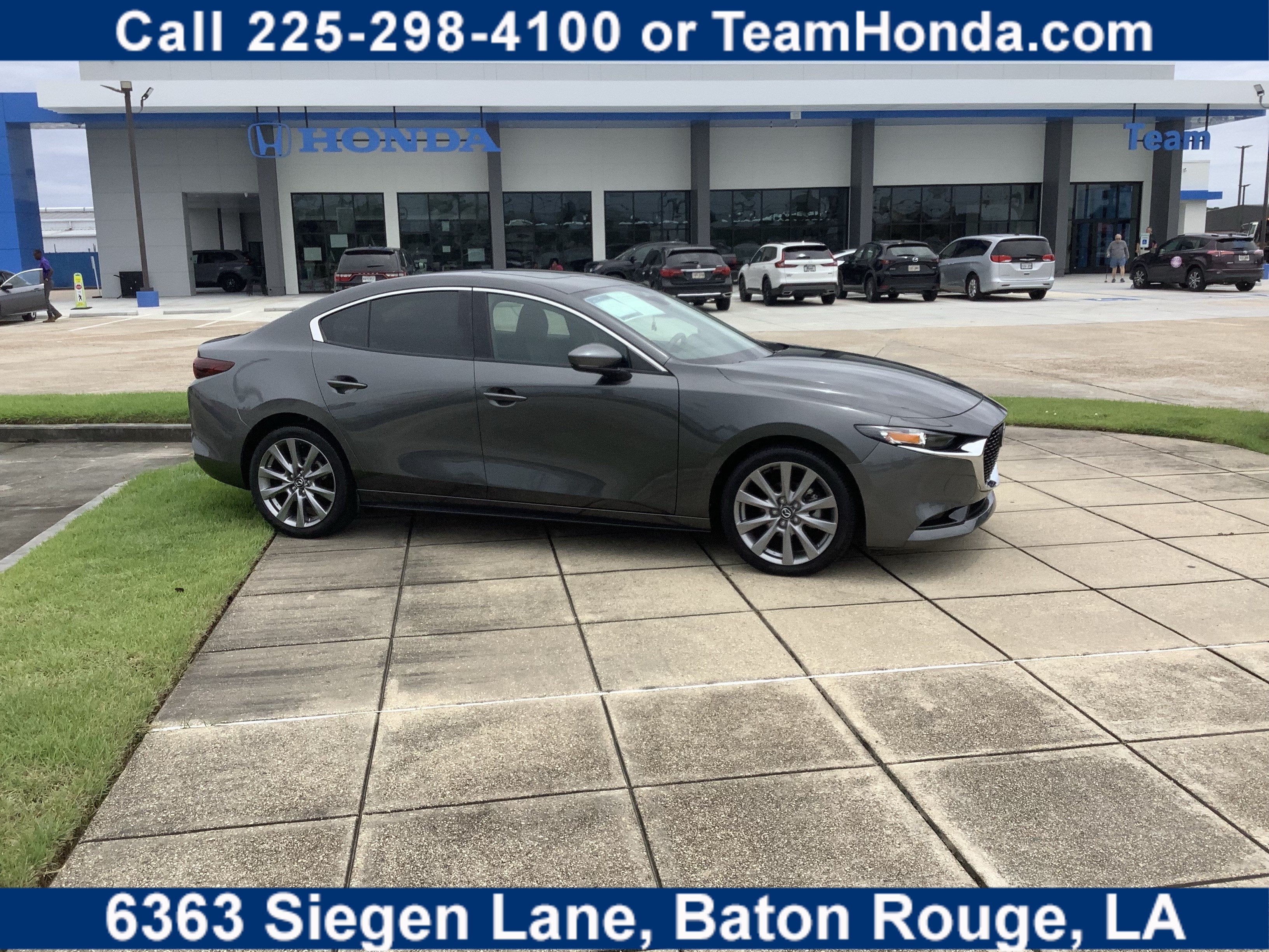 2024 Mazda Mazda3 Sedan 2.5 S Preferred in Machine Gray Metallic — front three-quarter view