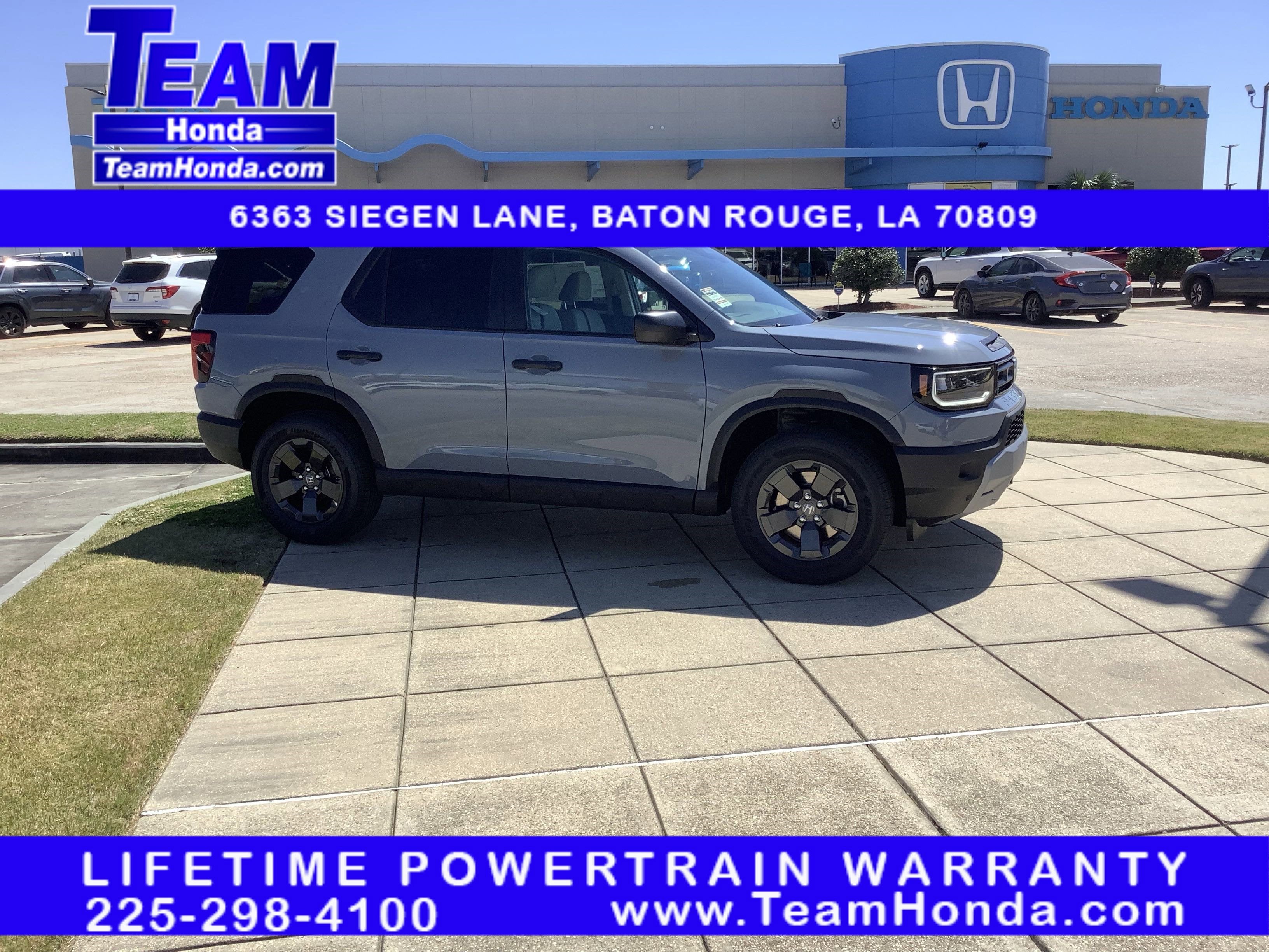 2026 Honda Passport RTL in Sonic Gray Pearl — front three-quarter view