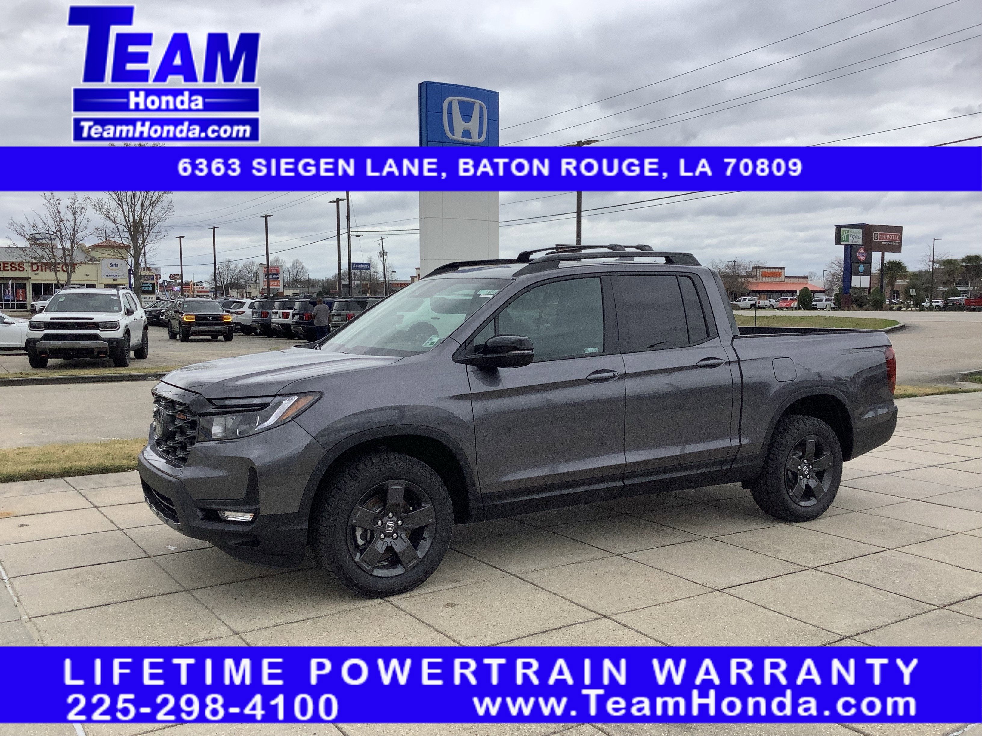 2026 Honda Ridgeline TrailSport in Modern Steel Metallic — front three-quarter view